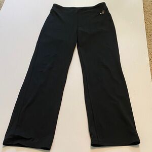 Black Athletic Pants Wide Leg